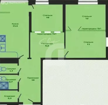 2-комнатная квартира: Краснодар, улица Карякина, 5к2 (69.3 м)