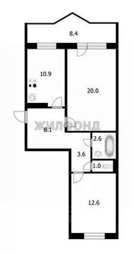 2-к кв. Томская область, Томск Ленская ул., 45 (58.8 м)