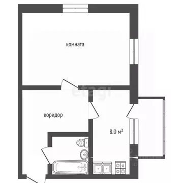 1-к кв. Костромская область, Волгореченск Набережная ул., 32 (34.9 м)