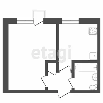 1-комнатная квартира: Тюмень, улица Червишевский Тракт, 15/4 (20.7 м)