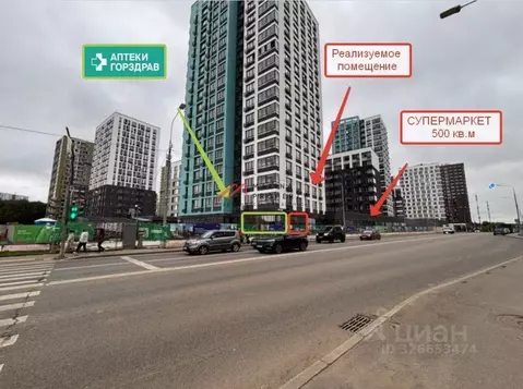 Торговая площадь в Москва Сосенское поселение, просп. Куприна, 7к3 (45 ...