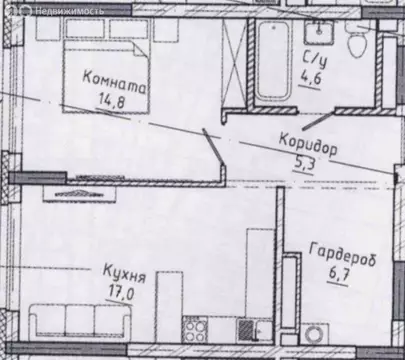 2-комнатная квартира: Екатеринбург, улица Готвальда, 24/4 (48.7 м)