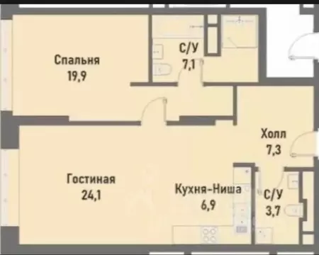 2-к кв. Москва Рубцовско-Дворцовая ул., 4 (70.0 м)