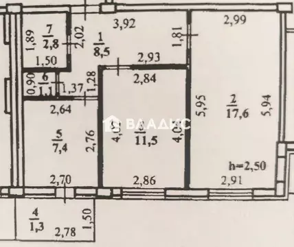 2-к кв. Башкортостан, Стерлитамак ул. Артема, 70 (50.2 м)