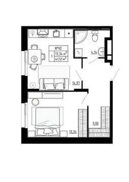 1-к кв. Ленинградская область, Ломоносовский район, Аннинское ...