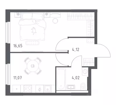 1-к кв. Башкортостан, Уфа ул. Минигали Губайдуллина, 8к9 (35.86 м)