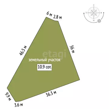 Участок в Ильичёво, СНТ Яблонька, Садовая улица (10.86 м)