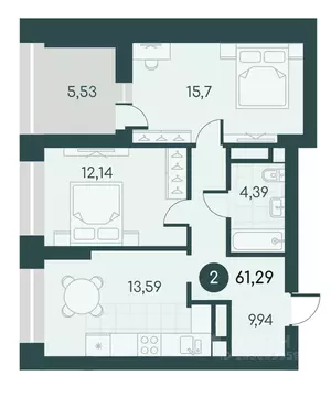 2-к кв. Курганская область, Курган Малиновые высоты жилой комплекс ...