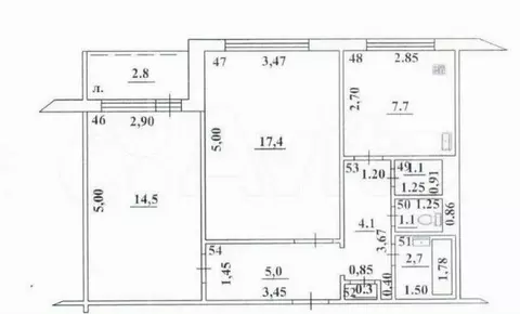 2-комнатная квартира: Самара, посёлок 113 километр, Липяговская улица, ...