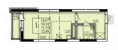 1-к кв. Башкортостан, Уфа Затон-Восточный жилрайон, Паруса жилой ...