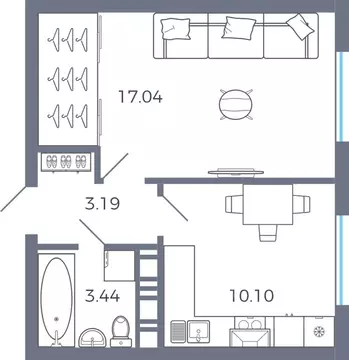 1-к кв. Самарская область, Волжский район, Черноречье с/пос, с. ...