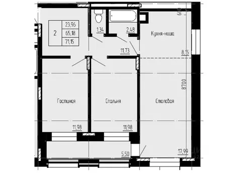 2-к кв. Саха (Якутия), Якутск 16-й кв-л,  (71.15 м)