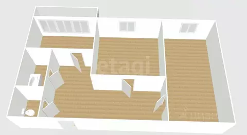 2-к кв. Сахалинская область, Южно-Сахалинск ул. Крымская, 22 (59.0 м)