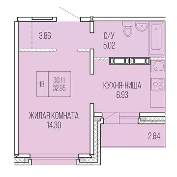 1-к кв. Архангельская область, Архангельск Карпогорская ул., 38 (32.95 ...