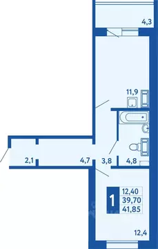 1-к кв. Башкортостан, Уфа Дема жилрайон, Новая Дема жилой комплекс ...