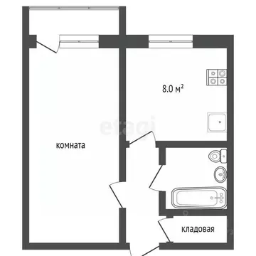 1-к кв. Оренбургская область, Оренбург просп. Гагарина, 44/3 (35.0 м)