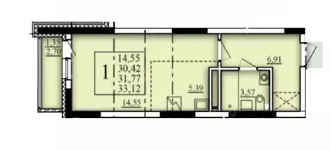 1-к кв. Башкортостан, Уфа Затон-Восточный жилрайон, Паруса жилой ...