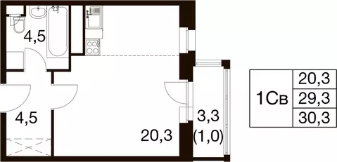 Студия Московская область, Балашиха Гагарина мкр, ул. Проектная, 9Ас1 ...