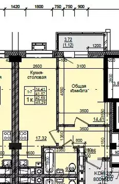 1-к кв. Саха (Якутия), Якутск 11-й кв-л,  (42.69 м)