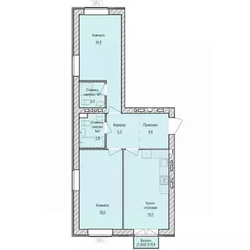 2-к кв. Удмуртия, Завьяловский район, с. Первомайский Санвилл жилой ...