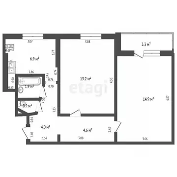 2-к кв. Ростовская область, Ростов-на-Дону просп. 40-летия Победы, ...
