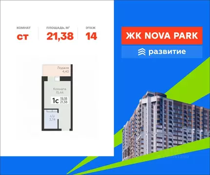 Студия Орловская область, Орел ул. Панчука, 83Б (21.38 м)