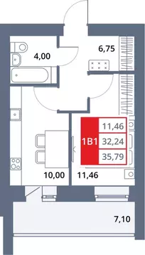 1-к кв. Башкортостан, Октябрьский 33-й мкр,  (35.79 м)