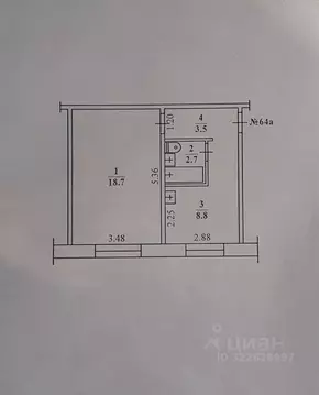 1-к кв. Саха (Якутия), Якутск ул. Кузьмина, 22/2 (34.0 м)