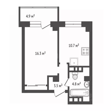 1-к кв. Красноярский край, Красноярск ул. Лесников, 23 (36.4 м)