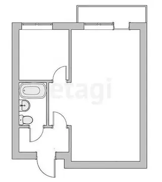 1-комнатная квартира: Анапа, Крымская улица, 216 (33 м)