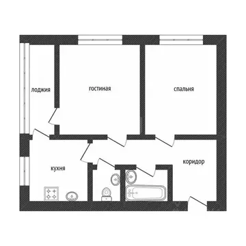 2-к кв. Смоленская область, Смоленск ул. Кирова, 8А (55.8 м)