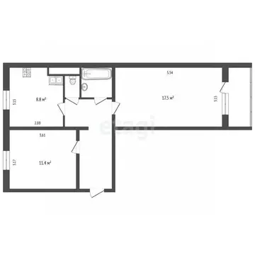 2-к кв. Ямало-Ненецкий АО, Муравленко ул. 70 лет Октября, 32 (51.3 м)