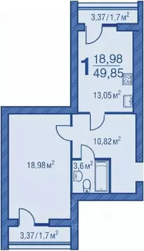 1-к кв. Ярославская область, Ярославский муниципальный округ, пос. ...
