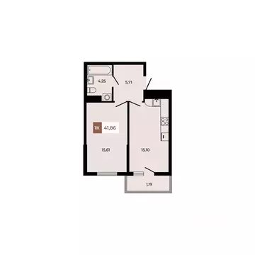 1-к кв. Ростовская область, Аксайский район, Щепкинское с/пос, пос. ...