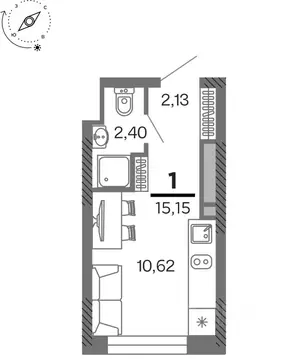 1-к кв. Рязанская область, Рязань Олимпийский городок мкр, 10 (15.15 ...