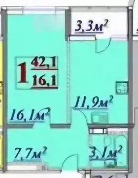 1-к кв. Краснодарский край, Анапа Парковая ул., 60к4 (42.0 м)