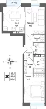 2-к кв. Московская область, Королев Первомайский мкр, Киноквартал ...