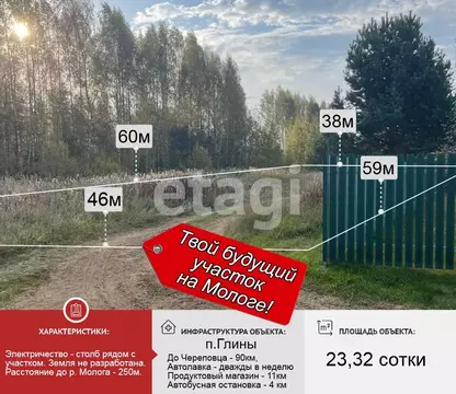 Участок в Вологодская область, Устюженский район, Лентьевское с/пос  ...