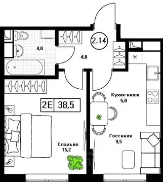 1-к кв. Московская область, Пушкино Пушкино Град жилой комплекс, к2 ...