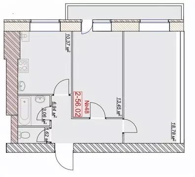 2-к кв. Ярославская область, Ярославский муниципальный округ, пос. ...