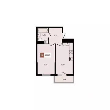 1-к кв. Ростовская область, Аксайский район, Щепкинское с/пос, пос. ...