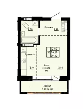 1-к кв. Алтайский край, Барнаул ул. Димитрова, 150 (29.2 м)