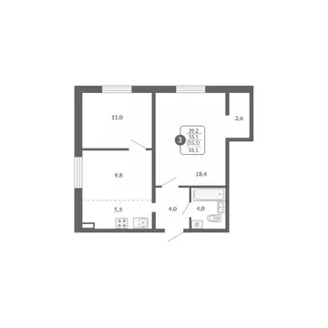 3-к кв. Кировская область, Киров ул. Потребкооперации, 34 (55.1 м)