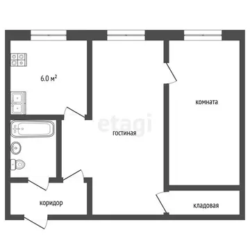 2-комнатная квартира: Омск, улица Красный Путь, 149А (41.7 м)