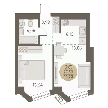2-к кв. Новосибирская область, Новосибирск Урбан Пикс жилой комплекс ...