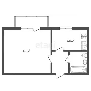 1-к кв. Вологодская область, Сокол Сельская ул., 31 (29.3 м)