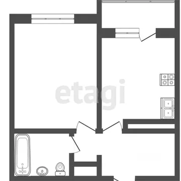 1-к кв. Тюменская область, Тюмень ул. Николая Зелинского, 19 (36.7 м)