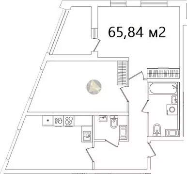 2-комнатная квартира: Санкт-Петербург, Октябрьская набережная, 120 ...