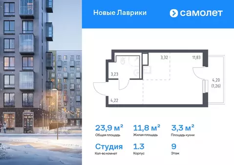 Студия Ленинградская область, Мурино Всеволожский район, Новые Лаврики ...