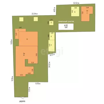 Дом в Насыпное, Симферопольское шоссе, 18 (115.8 м)